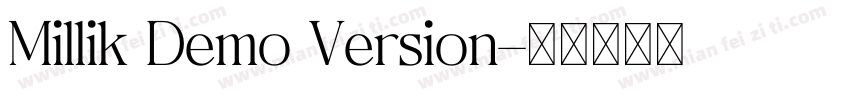Millik Demo Version字体转换